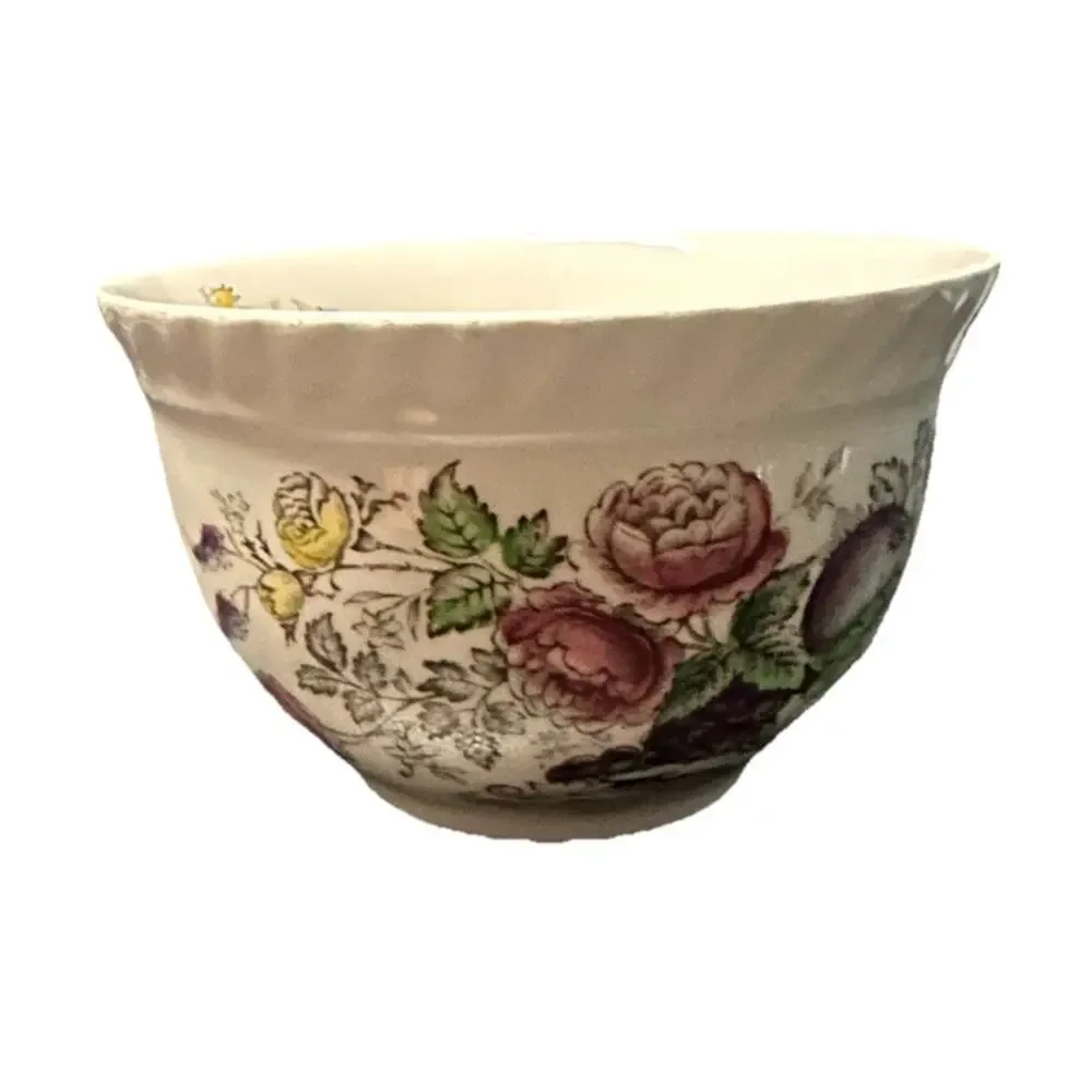 Vintage Johnson Brothers Bird of Paradise Tea Cup Floral Fruit England 3.5in